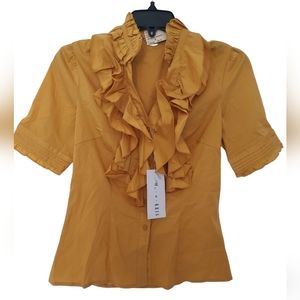 Ali And Kris Button Down Stretch Women's Top Size Small